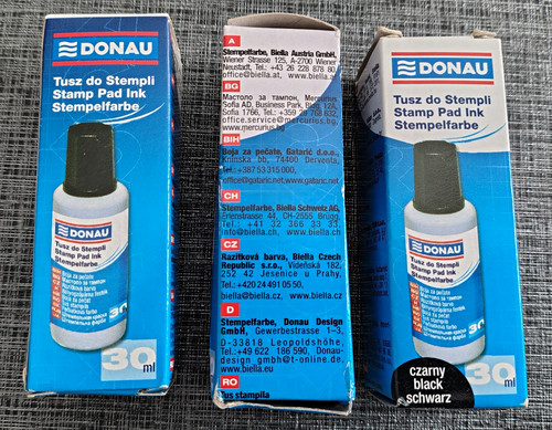 Donau stempelfarbe schwarz - 3x,