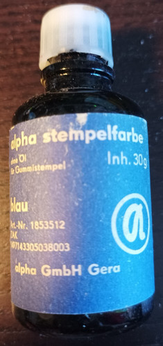 Alpha stempelfarbe blau ohne - stempelfarbe,